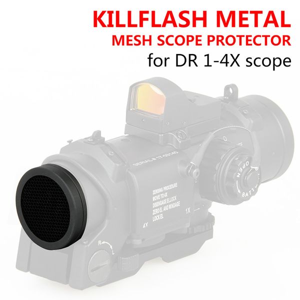 Nuovo arrivo Tactical 32MM KillFlash Metal Mesh Scope Protector per DR1x-4x Scope Use CL33-0084