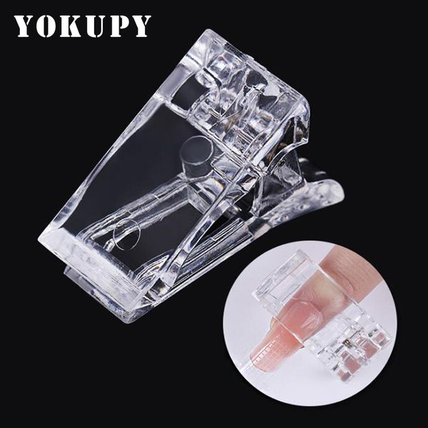 

5pcs clear quick building nail tips clip false finger extension maincure art builder tool for polymer gel uv gel mold dual forms, Black