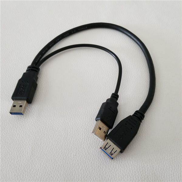 

usb 3.0 тип а 1 - 2 разветвитель для передачи данных кабель питания между мужчинами черный 30см