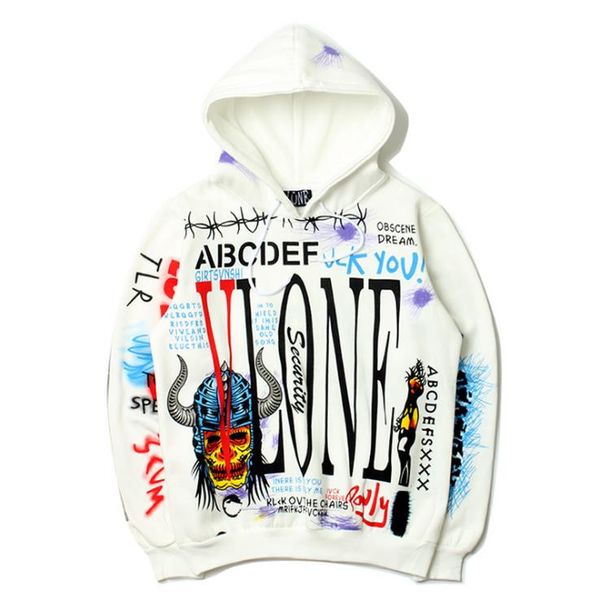 

V одинокий балахон хип-хоп бренд одежды топы A$AP V X фрагмент дизайн толстовка графф