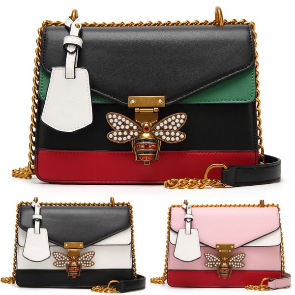 

2018 Ruil Women Color splicing Little bee Bags Fashion Zipper Designer Handbag Casual Shoulder Messenger Bag New Sac Femme