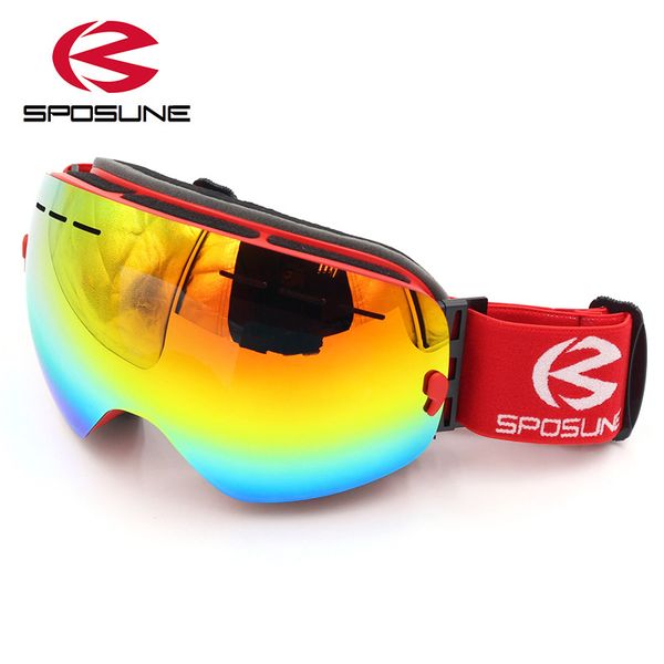 

snowboard ski goggles women men anti-uv double layers tpu pc lens eyes protection ski glasses anti-fog snow skiing goggles
