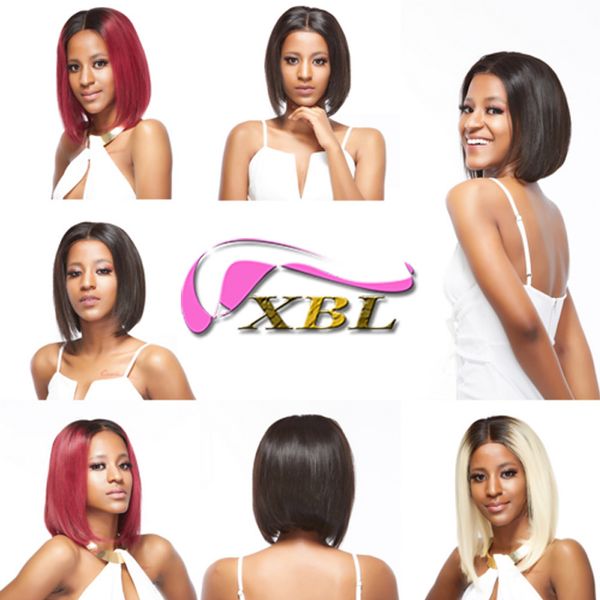 Xblhair Blonde Brazilian Lace Front Straight Human Remy Hair Wigs