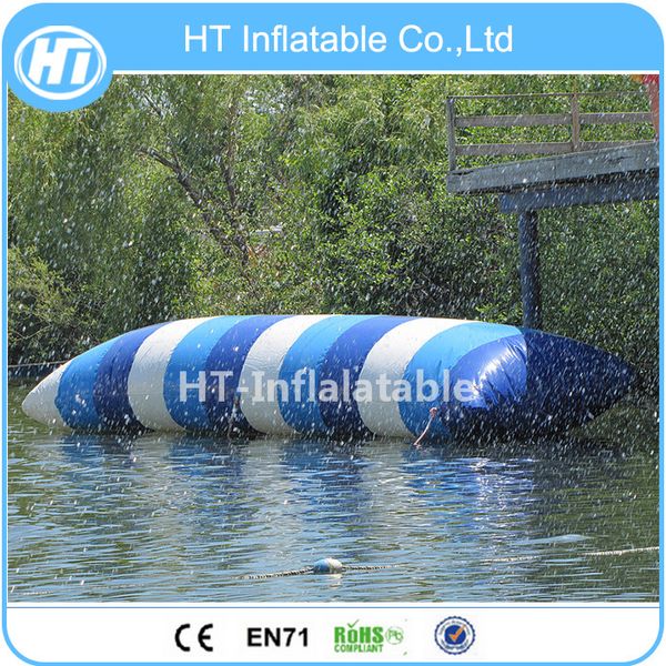 

crazy 5x2m inflatable water catapult blob water sport toy inflatable jumping pillow floating water blob for adults