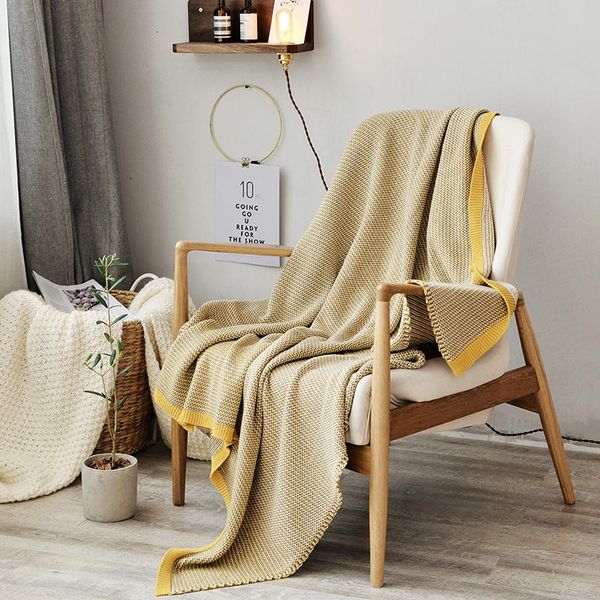 

130*160cm cotton knitted throw blanket bedspread cover for living room sofa bed nap on chair ing