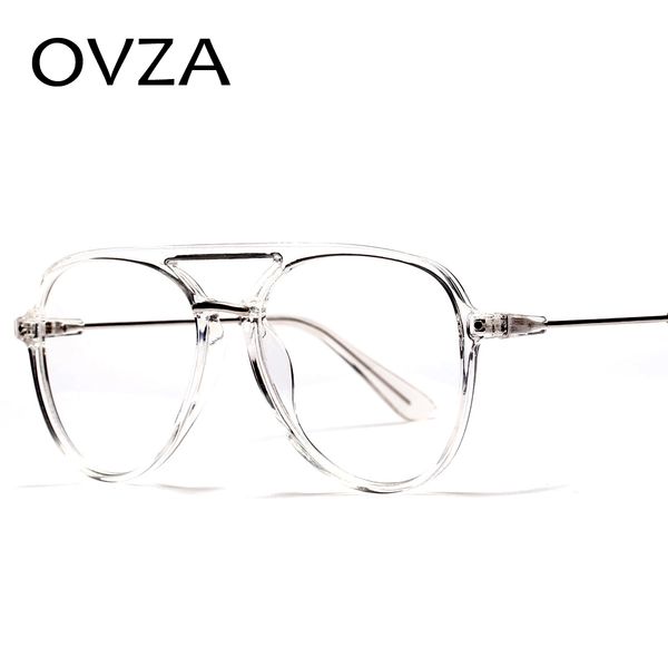 

ovza fashion big glasses frames mens transparent eye glasses frames for women classic optical frame s0089, Silver