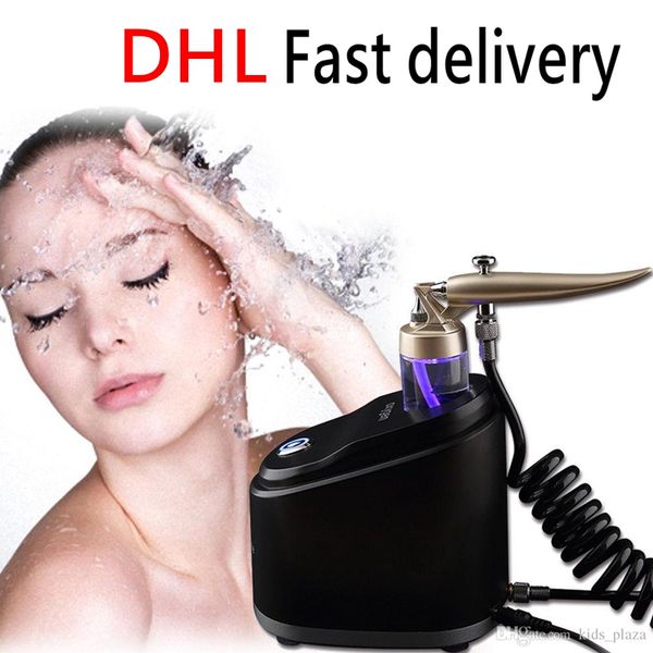 

portable oxygen water spray jet facial massage skin rejuvenation care peel machine whitening lighten wrinkles removal, Black;white