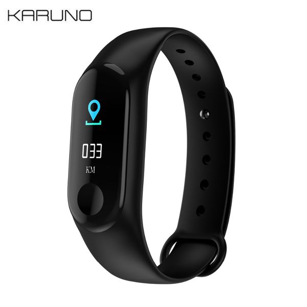 

karuno m3 plus smart bracelet heart rate blood pressure multi-sports mode automatic bright screen wristbands fitness tracker, Slivery;brown