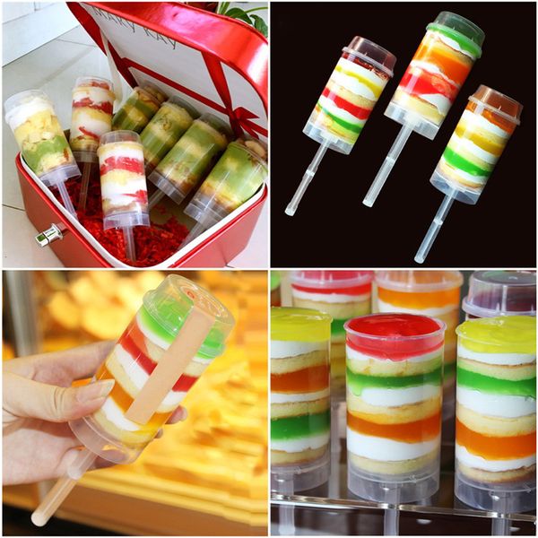 

clear cake push up cake push pop containers for cupcakes cake ice cream mold cooking tools plastic