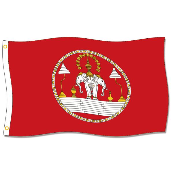 

good flag] royal_standard_of_the_kingdom_of_lao flags 3x5ft 150x90cm 100% polyester,canvas head with metal grommet,used indoors or outdoors