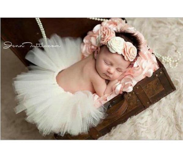 Cute Newborn Toddler Baby Girl Tutu Skirt Headband Photo Prop Costume Outfit UK