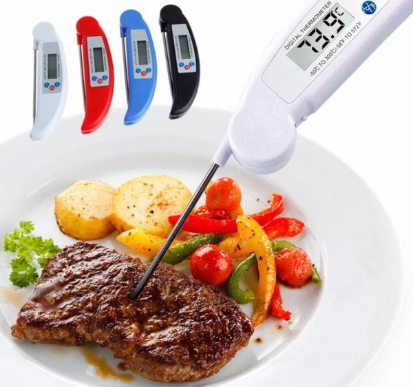 

portable folding probe bbq thermometer fast digital electronic food cooking barbecue meat baking household thermometers tool