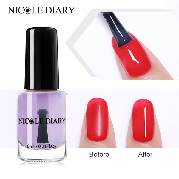 

nicole diary peel off base coat nail art polish glossy odorless nutritious nail lacquer manicure diy 6ml, Red;pink