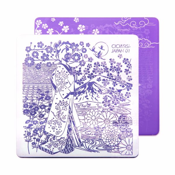 

cici&sisi nail stamping template images printing art plates stencil cartoon decals for hand nails decoration japan serie, White