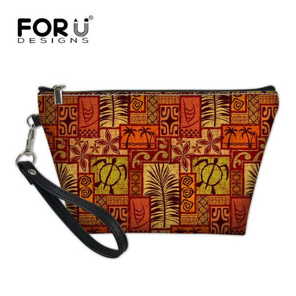 

forudesigns moku malihini retro travel cosmetic bag organizer women zipper makeup bag female small necessity beauty pencil case