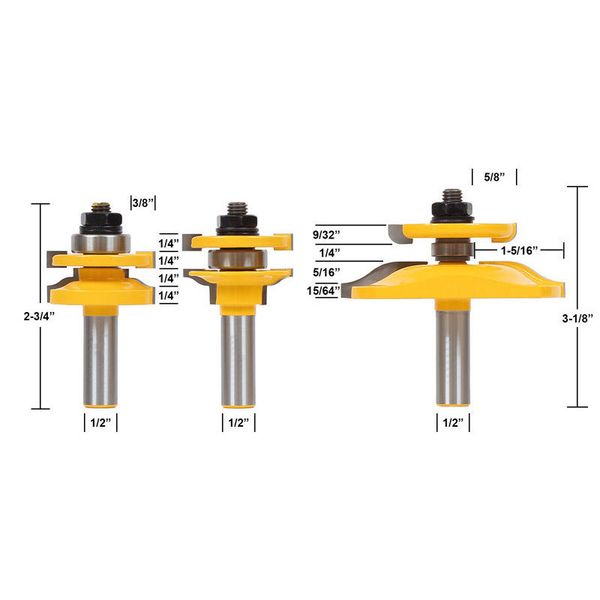 2019 Hot Sale Diy Woodworking Tools 3 Bit Raised Panel Cabinet Door Router Bit Set Bevel 1 2 Shank From Cocoslytrade 37 18 Dhgate Com