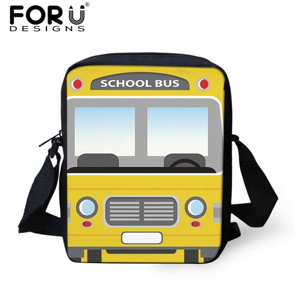 

forudesigns cartoon bus pattern kids girls school bags small 3d camera school bag for baby boys bookbags children schoolbags bag