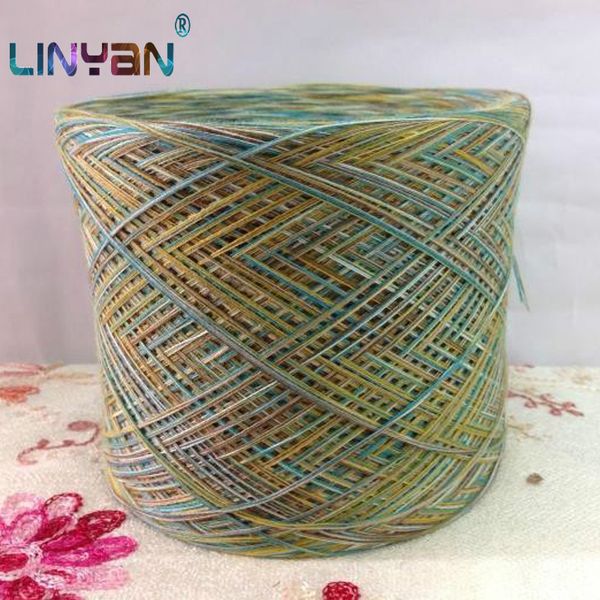 

500g hand knitting wool yarn space dyeing crochet thread for knitting mercerized cotton thread machine embroidery zl5212, Black;white