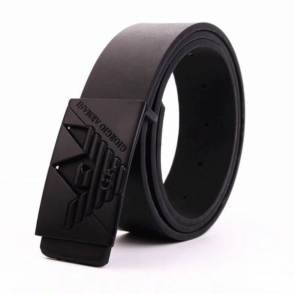 

leisure belt smooth buckle belts genuine leather belt men leather belt ing, Black;brown