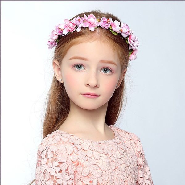 

new headdress garland wedding bride bridesmaid hair accessories cloth flower headband flower girl dress up flower headband