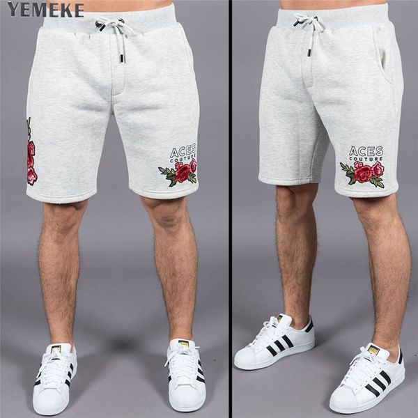 

yemeke summer shorts men's fashion brand board shorts breathable men's casual comfortable fitness, White;black