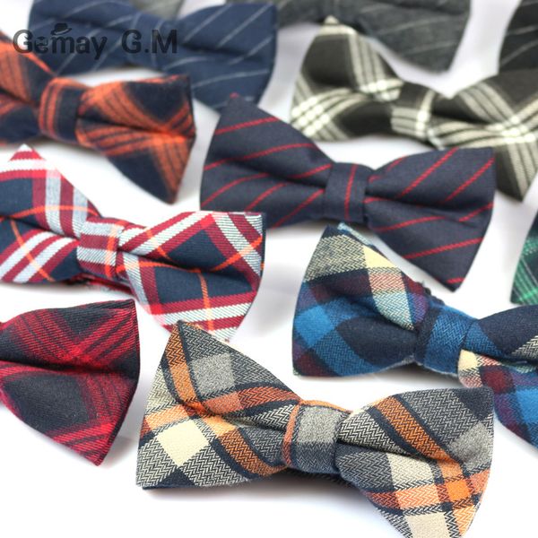 

formal commercial bowtie for men's wedding party male skinny plaid bow ties gravatas slim cravat accessories, Black;blue