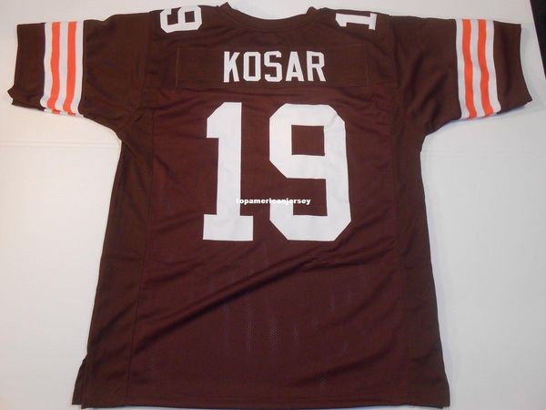 

retro custom sewn stitched #19 bernie kosar mitchell & ness jersey s-5xl,6xl men's football jerseys rugby, Black;blue