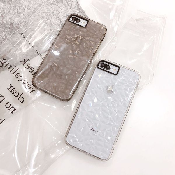 

2018 new arrival for iphone 7 plus case diamond vision transparent for goophone x designer phone case tpu back cover