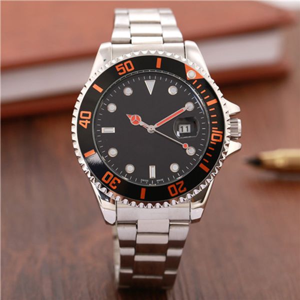 

44MM Man Military watch Stainless steel Casual wristwatch quartz watch male clock Fashion sports New watches