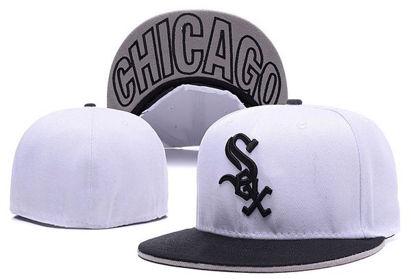 

2018 new arrival bone White Sox Baseball caps summer Style Men Women's Hip Hop Dad Fitted Hats