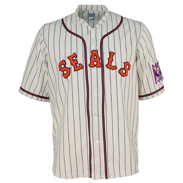 

San Francisco Seals 1939 Home Jersey 100% Stitched Embroidery Logos Vintage Baseball Jerseys Custom Any Name Any Number Free Shipping