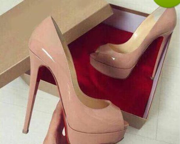 

Плюс размер 34-45 Красный Нижний кожаный Алмаз высокие каблуки Пип-Toe Женская обувь Сексуальная шипованных Красный подошва каблук женщина свадебные насосы 14 см + оригинальный футляр