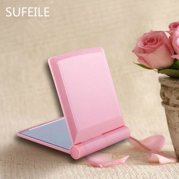 

portable makeup mirror led with light folding hand-held fill light girl dressing double-sided pocket small comestic mirror d40