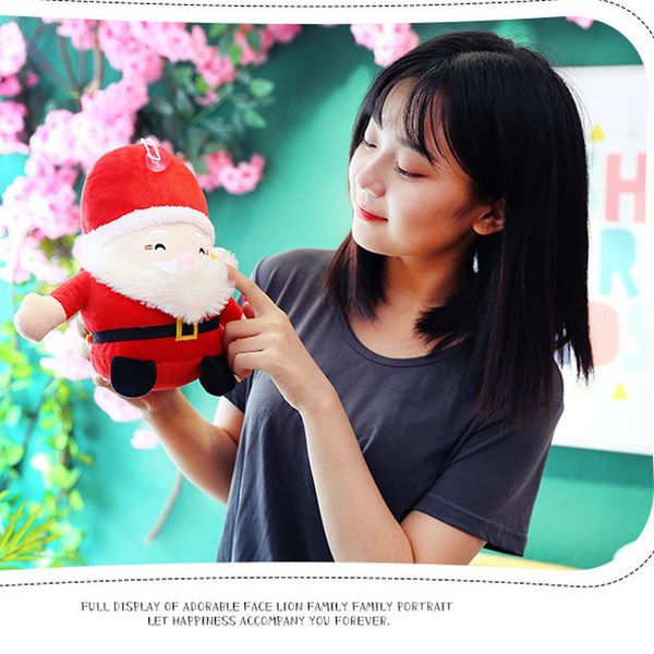 

DHL 24PCS Christmas Santa Claus machine baby doll Plush Toys 20CM Ornaments Decoration For Home Xmas New Year Kids Gift Saint Nicholas toys