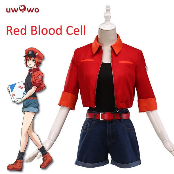 

uwowo cells at work hataraku saibou anime cosplay costume red blood cell hataraku saibou women anime cosplay costume halloween, Black