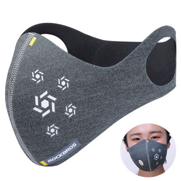 

rockbros face mask cycling running ski face protector pm2.5 anti pollution bike riding bicycle masks filter sport anti smog mask, Black