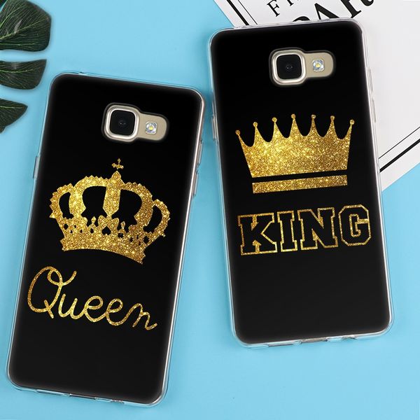 

e68fashion brand king queen soft tpu ultra thin back covers for iphone 5 5s se 6 6s 7 8 plus x phone cases silicone luxury crown slim shell