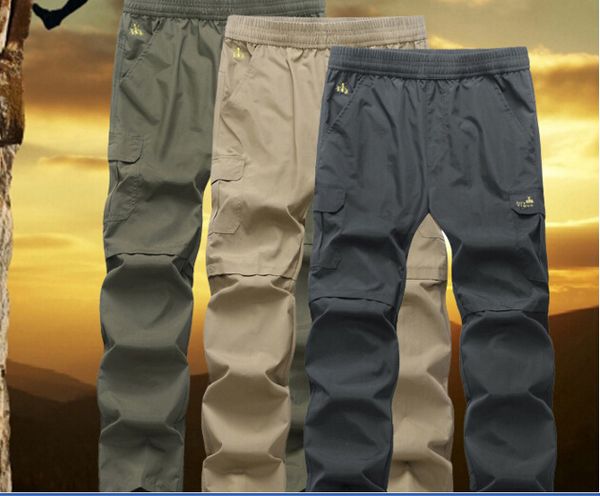 

2017 fashion multi-pocket solid mens cargo pants plus size men trousers size 6xl, Black