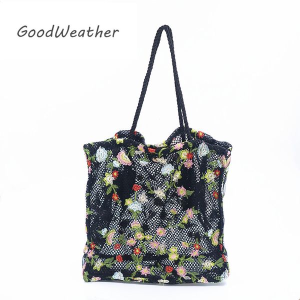 

fashion women bag designer small cute black lace embroidered flower tote bags female handbag especially female purse sac a main