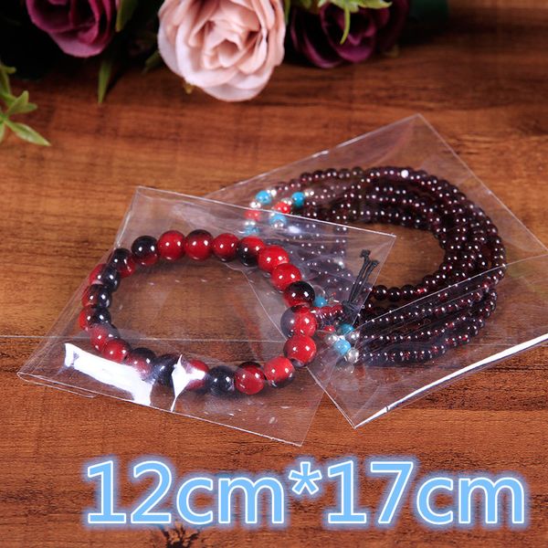 

retail 400pcs/lot 12*17cm jewelry ornaments cellophane clear opp self adhesive seal bag transparent poly package bags