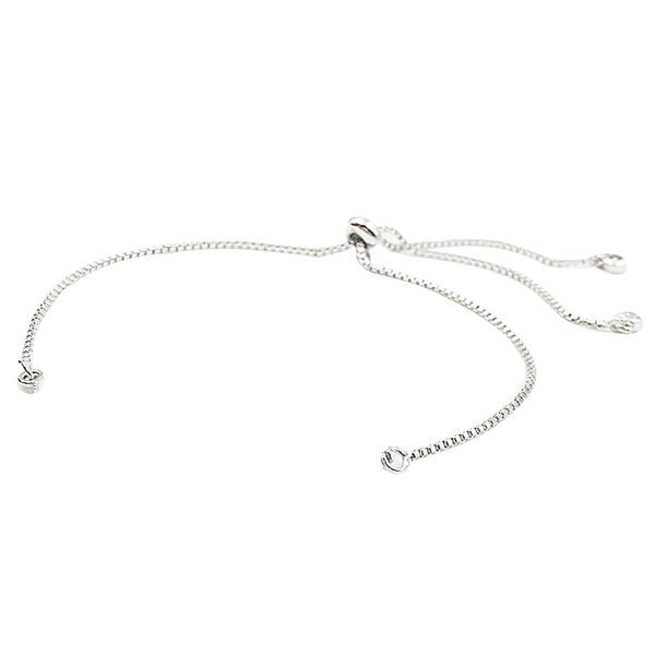 

adjustable box chain bracelet with crystal end beads fit copper cubic zircon micro paved blacelets & bangles jewelry friend gift, Black