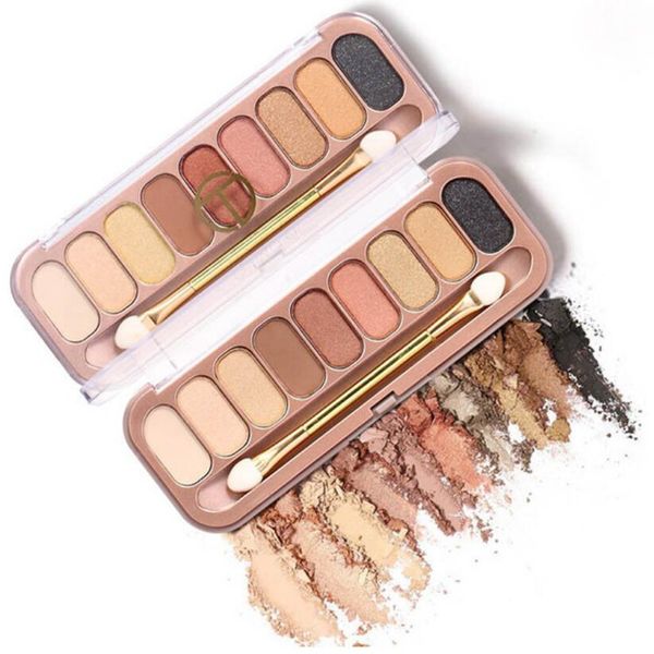 

drop ship o.two.o 9 colors palette glitter eyeshadow with brush make up eye shadow for women girl gift