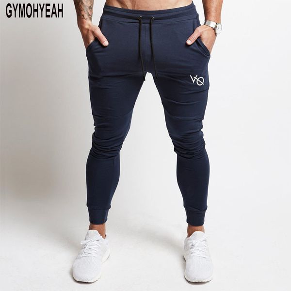 

gymohyeah new sweatpants men's solid workout bodybuilding clothing casual gyms fitness sweatpants joggers pants skinny trousers, Black