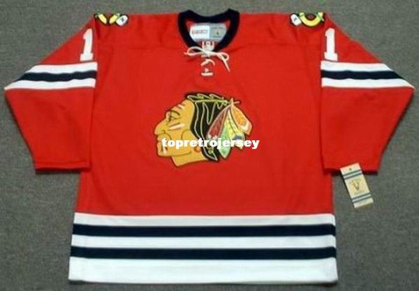 

wholesale mens glenn hall chicago blackhawks 1963 ccm vintage away retro hockey jersey, Black;red
