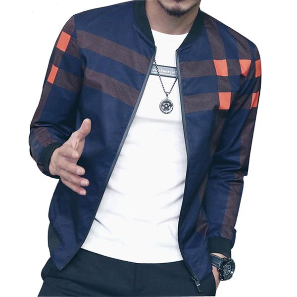 

loldeal men bomber jacket men baseball jacket plaid chaqueta hombre autumn veste homme jaqueta masculinat male, Black;brown