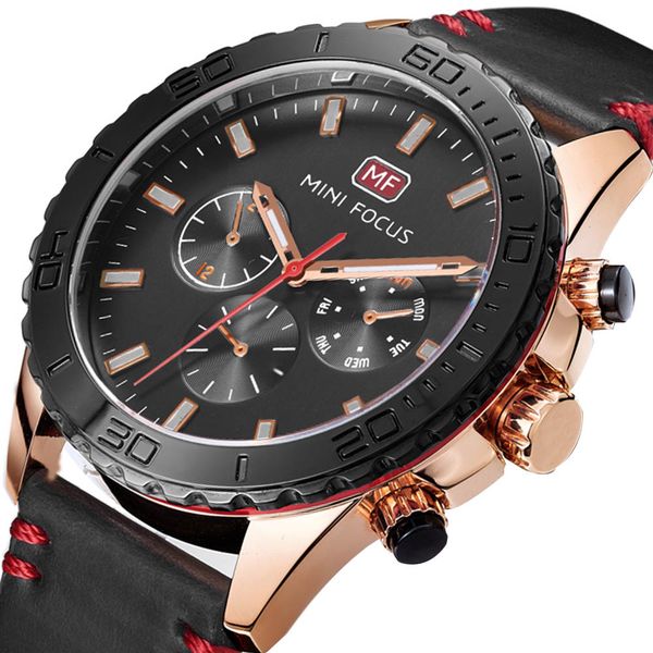 

bofute men's watch fashion japanese quartz movement luminous waterproof genuine leather watchband 0007g, Slivery;brown