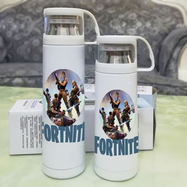 Acheter 6 Couleurs 350ml Dessin Animé Imprimer En Acier Inoxydable Thermos Bouteille Deau Tasse à Vide Tasse De Café Bouteille Deau Isolée C4979 De