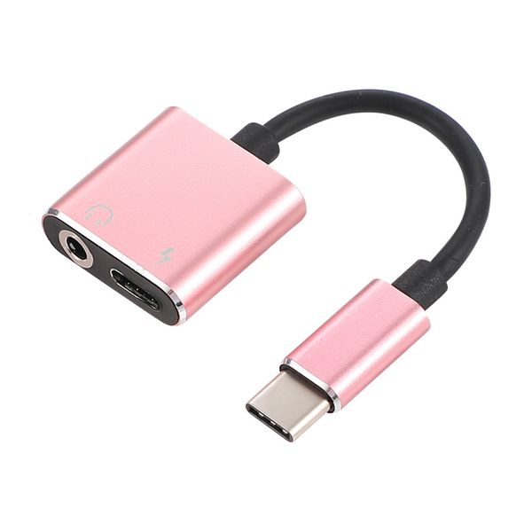 

2 in 1 type c audio cable adapter type c to 3 5mm earphone jack charge adapter for am ung mart phone 4 color