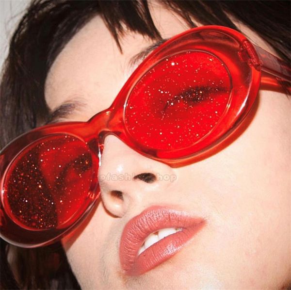 

s8013 men woman luxury fashion sunglasses new elliptical colorful sunglasses uv protection reflective coating eyewear 7 colors optional, White;black