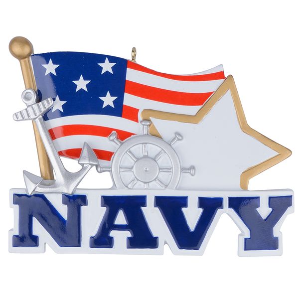 American Navy Military Hanging Personalized Hand Painted Diy Resin